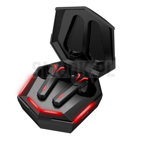 ART słuchawki bezprzewodowe bluetooth gamingowe TWS + stacja dokująca ze złączem Typ C AP-TW-G10 czarne ART słuchawki bezprzewodowe bluetooth gamingowe TWS + stacja dokująca ze złączem Typ C AP-TW-G10 czarne