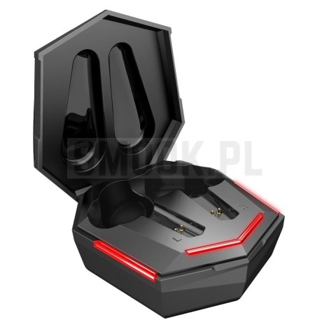 ART słuchawki bezprzewodowe bluetooth gamingowe TWS + stacja dokująca ze złączem Typ C AP-TW-G10 czarne ART słuchawki bezprzewodowe bluetooth gamingowe TWS + stacja dokująca ze złączem Typ C AP-TW-G10 czarne