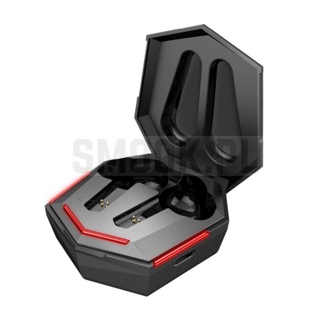 ART słuchawki bezprzewodowe bluetooth gamingowe TWS + stacja dokująca ze złączem Typ C AP-TW-G10 czarne ART słuchawki bezprzewodowe bluetooth gamingowe TWS + stacja dokująca ze złączem Typ C AP-TW-G10 czarne