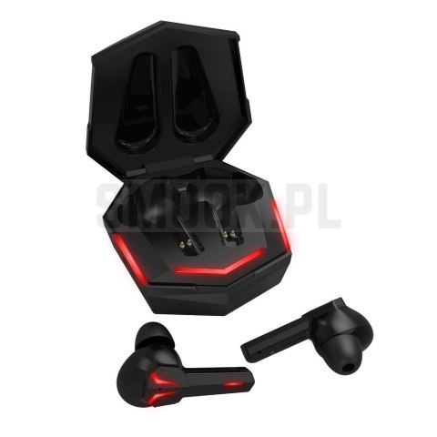 ART słuchawki bezprzewodowe bluetooth gamingowe TWS + stacja dokująca ze złączem Typ C AP-TW-G10 czarne ART słuchawki bezprzewodowe bluetooth gamingowe TWS + stacja dokująca ze złączem Typ C AP-TW-G10 czarne