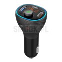 ART transmiter FM bluetooth 5.0 + USB A QC3.0 + Typ C (total 30W) FM-73 czarny