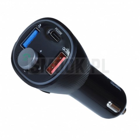 ART transmiter FM bluetooth 5.0 + USB A QC3.0 + Typ C (total 30W) FM-73 czarny ART transmiter FM bluetooth 5.0 + USB A QC3.0 + Typ C (total 30W) FM-73 czarny