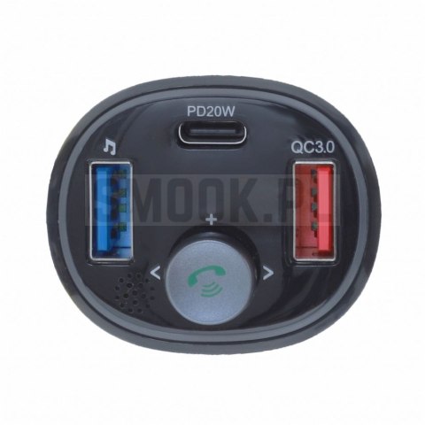 ART transmiter FM bluetooth 5.0 + USB A QC3.0 + Typ C (total 30W) FM-73 czarny ART transmiter FM bluetooth 5.0 + USB A QC3.0 + Typ C (total 30W) FM-73 czarny