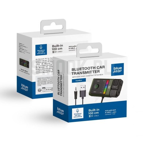 BLUE STAR transmiter FM bluetooth Equalizer BT64 czarny BLUE STAR transmiter FM bluetooth Equalizer BT64 czarny