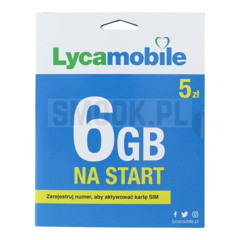 Karta Startowa LYCAMOBILE 5 zł