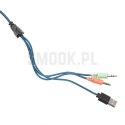 ART słuchawki przewodowe nagłowne gamingowe Jack 3,5 mm / USB A z mikrofonem G11 czarne