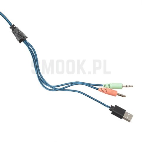 ART słuchawki przewodowe nagłowne gamingowe Jack 3,5 mm / USB A z mikrofonem G11 czarne ART słuchawki przewodowe nagłowne gamingowe Jack 3,5 mm / USB A z mikrofonem G11 czarne