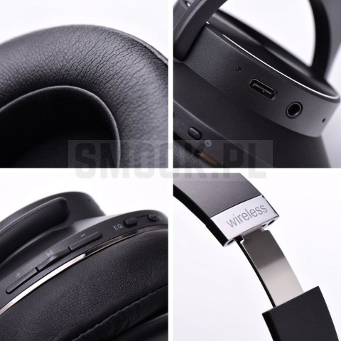 DOQAUS słuchawki bezprzewodowe bluetooth nagłowne VOGUE 5 2w1 czarne DOQAUS słuchawki bezprzewodowe bluetooth nagłowne VOGUE 5 2w1 czarne