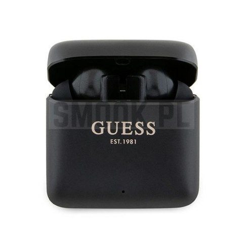 GUESS słuchawki bluetooth TWS GUTWSSU20ALEGK (Printed Logo) czarne GUESS słuchawki bluetooth TWS GUTWSSU20ALEGK (Printed Logo) czarne