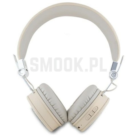 GUESS słuchawki bluetooth nagłowne ENC GUBH70PGTSPSE beżowe GUESS słuchawki bluetooth nagłowne ENC GUBH70PGTSPSE beżowe