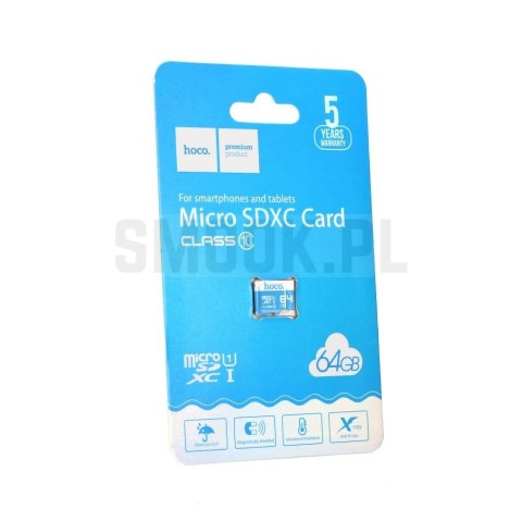 HOCO karta pamięci microSD 64GB class 10 HOCO karta pamięci microSD 64GB class 10