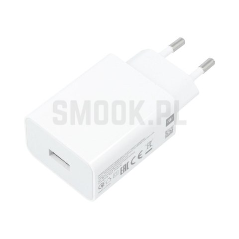 XIAOMI oryginalna ładowarka sieciowa USB A QC3.0 3A 33W MDY-11-EZ biała bulk XIAOMI oryginalna ładowarka sieciowa USB A QC3.0 3A 33W MDY-11-EZ biała bulk