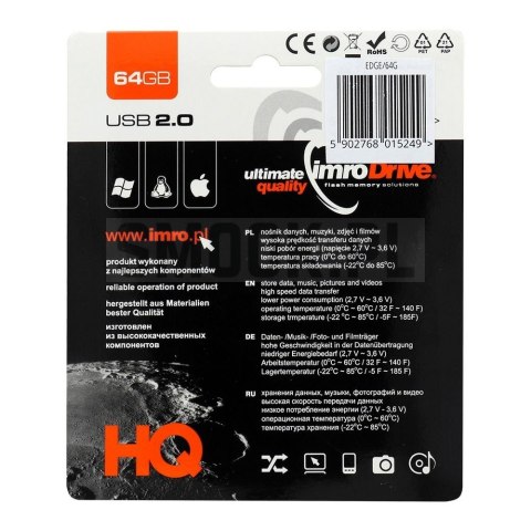 IMRO pendrive EDGE 64GB USB2.0 IMRO pendrive EDGE 64GB USB2.0