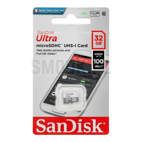 SANDISK karta pamięci ULTRA micro SDHC 32GB 100MB/s class 10 SANDISK karta pamięci ULTRA micro SDHC 32GB 100MB/s class 10