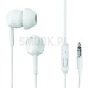 THOMSON słuchawki przewodowe Jack 3,5 mm z mikrofonem EAR3005W białe