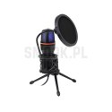 ART mikrofon pojemnościowy z membraną stojący podświetlany tripod AC-02 czarny