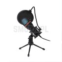 ART mikrofon pojemnościowy z membraną stojący podświetlany tripod AC-02 czarny