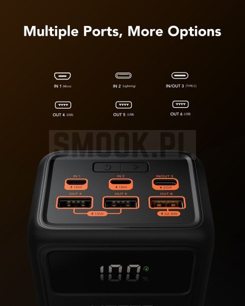 VEGER powerbank 50000 mAh PD QC3.0 5A 22,5W Tank Lite (W5001) czarny VEGER powerbank 50000 mAh PD QC3.0 5A 22,5W Tank Lite (W5001) czarny