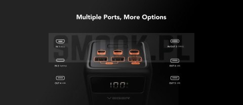 VEGER powerbank 50000 mAh PD QC3.0 5A 22,5W Tank Lite (W5001) czarny VEGER powerbank 50000 mAh PD QC3.0 5A 22,5W Tank Lite (W5001) czarny