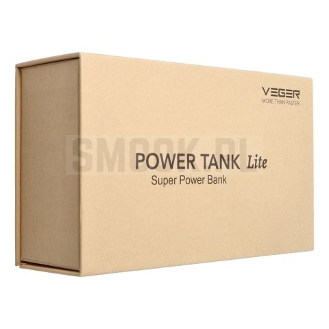 VEGER powerbank 50000 mAh PD QC3.0 5A 22,5W Tank Lite (W5001) czarny VEGER powerbank 50000 mAh PD QC3.0 5A 22,5W Tank Lite (W5001) czarny