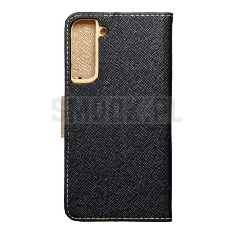 Kabura FANCY Book do SAMSUNG S22 Plus czarno złoty Kabura FANCY Book do SAMSUNG S22 Plus czarno złoty