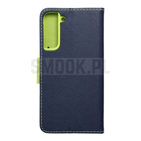 Kabura FANCY Book do SAMSUNG S22 Plus granatowo limonkowy Kabura FANCY Book do SAMSUNG S22 Plus granatowo limonkowy