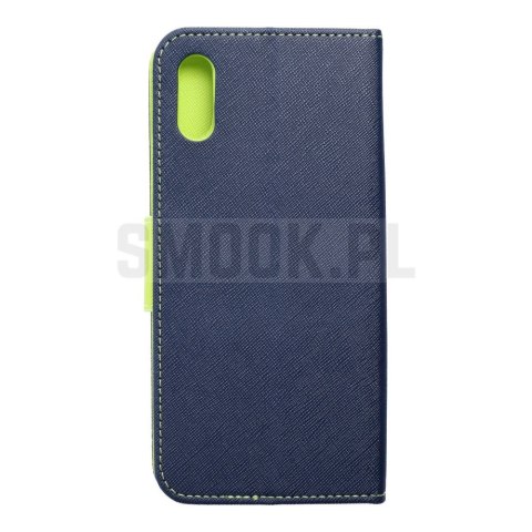 Kabura FANCY Book do XIAOMI Redmi 9A granatowo limonkowy Kabura FANCY Book do XIAOMI Redmi 9A granatowo limonkowy