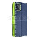 Kabura FANCY Book do XIAOMI Redmi 9A granatowo limonkowy