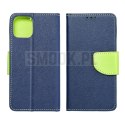 Kabura FANCY Book do XIAOMI Redmi 9A granatowo limonkowy