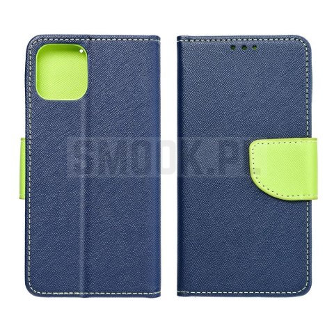 Kabura FANCY Book do XIAOMI Redmi 9A granatowo limonkowy Kabura FANCY Book do XIAOMI Redmi 9A granatowo limonkowy