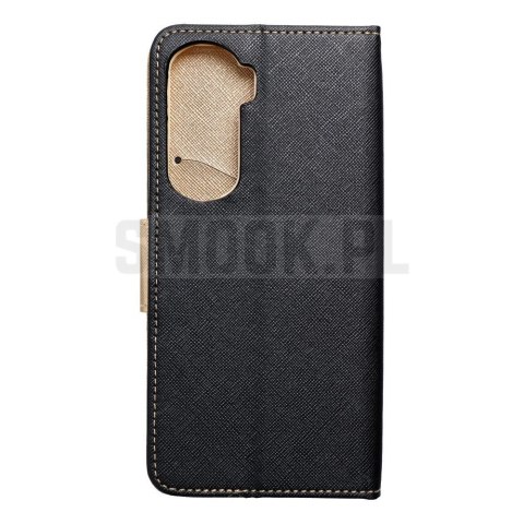 Kabura FANCY Book do HONOR 90 Lite czarno złoty Kabura FANCY Book do HONOR 90 Lite czarno złoty