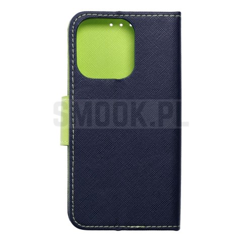 Kabura FANCY Book do IPHONE 15 Pro granatowo limonkowy Kabura FANCY Book do IPHONE 15 Pro granatowo limonkowy