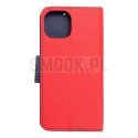 Kabura FANCY Book do IPHONE 15 czerwono granatowy