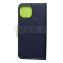 Kabura FANCY Book do IPHONE 15 granatowo limonkowy