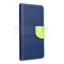 Kabura FANCY Book do MOTOROLA MOTO G14 granatowo limonkowy