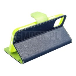Kabura FANCY Book do REALME C55 granatowo limonkowy