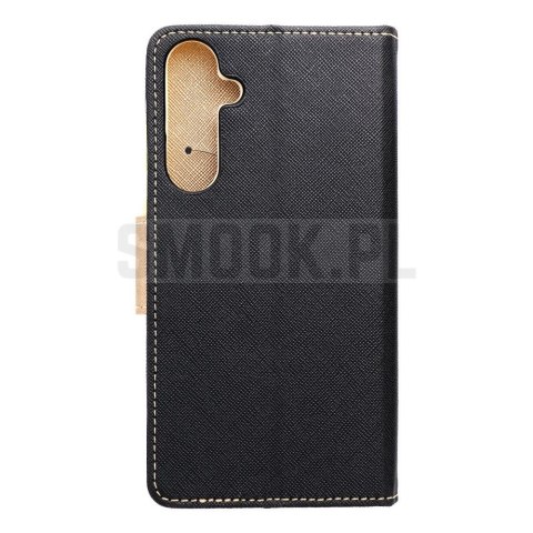 Kabura FANCY Book do SAMSUNG A35 czarno złoty Kabura FANCY Book do SAMSUNG A35 czarno złoty
