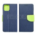 Kabura FANCY Book do SAMSUNG S23 FE granatowo limonkowy