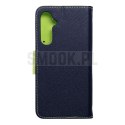 Kabura FANCY Book do SAMSUNG S23 FE granatowo limonkowy