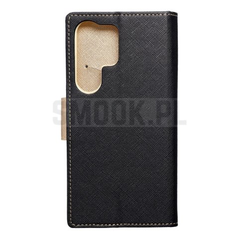 Kabura FANCY Book do SAMSUNG S24 Ultra czarno złoty Kabura FANCY Book do SAMSUNG S24 Ultra czarno złoty