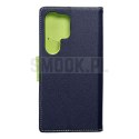 Kabura FANCY Book do SAMSUNG S24 Ultra granatowo limonkowy