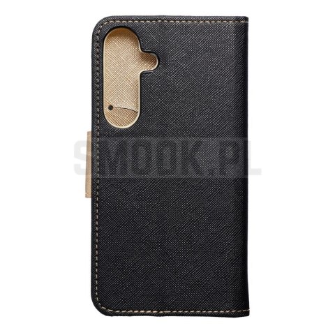 Kabura FANCY Book do SAMSUNG S24 czarno złoty Kabura FANCY Book do SAMSUNG S24 czarno złoty