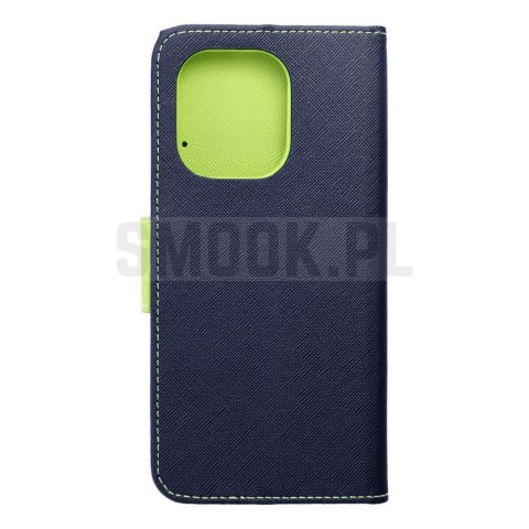 Kabura FANCY Book do XIAOMI Redmi Note 13 4G granatowo limonkowy Kabura FANCY Book do XIAOMI Redmi Note 13 4G granatowo limonkowy