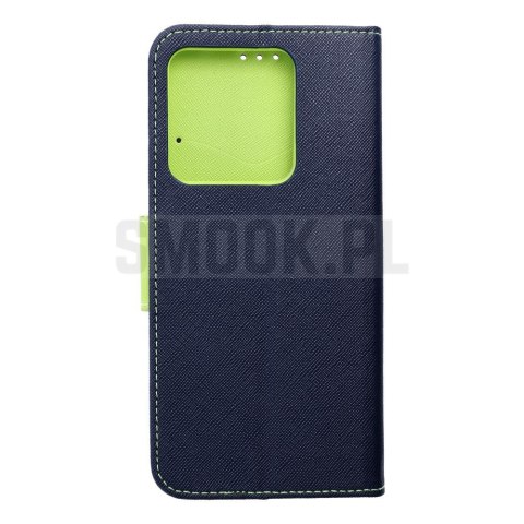 Kabura FANCY Book do XIAOMI Redmi Note 13 5G granatowo limonkowy Kabura FANCY Book do XIAOMI Redmi Note 13 5G granatowo limonkowy