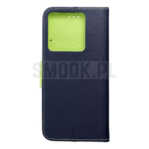 Kabura FANCY Book do XIAOMI Redmi Note 13 Pro 5G granatowo limonka Kabura FANCY Book do XIAOMI Redmi Note 13 Pro 5G granatowo limonka