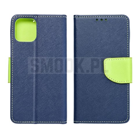 Kabura FANCY Book do XIAOMI Redmi Note 14 5G granatowo limonkowy Kabura FANCY Book do XIAOMI Redmi Note 14 5G granatowo limonkowy