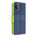 Kabura FANCY Book do XIAOMI Redmi Note 14 5G granatowo limonkowy