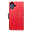 Kabura FANCY Book do IPHONE 16 Plus czerwono granatowy