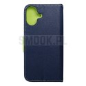 Kabura FANCY Book do IPHONE 16 Plus granatowo limonkowy