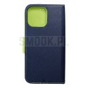 Kabura FANCY Book do IPHONE 16 Pro Max granatowo limonkowy